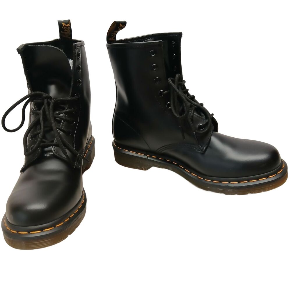 Dr Martens 1460 Pascal Virginia Soft Leather Boots Size 9 Black Air Wair Boot
